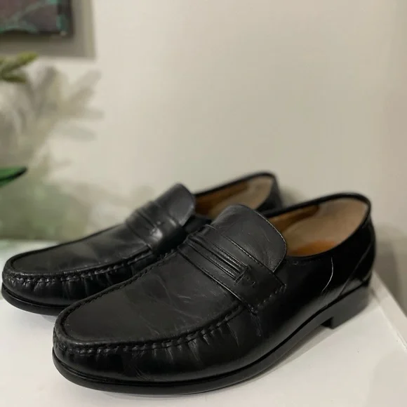 Men’s French Shriner Dayton Leather Slip-On Loafers - Picture 2 of 7